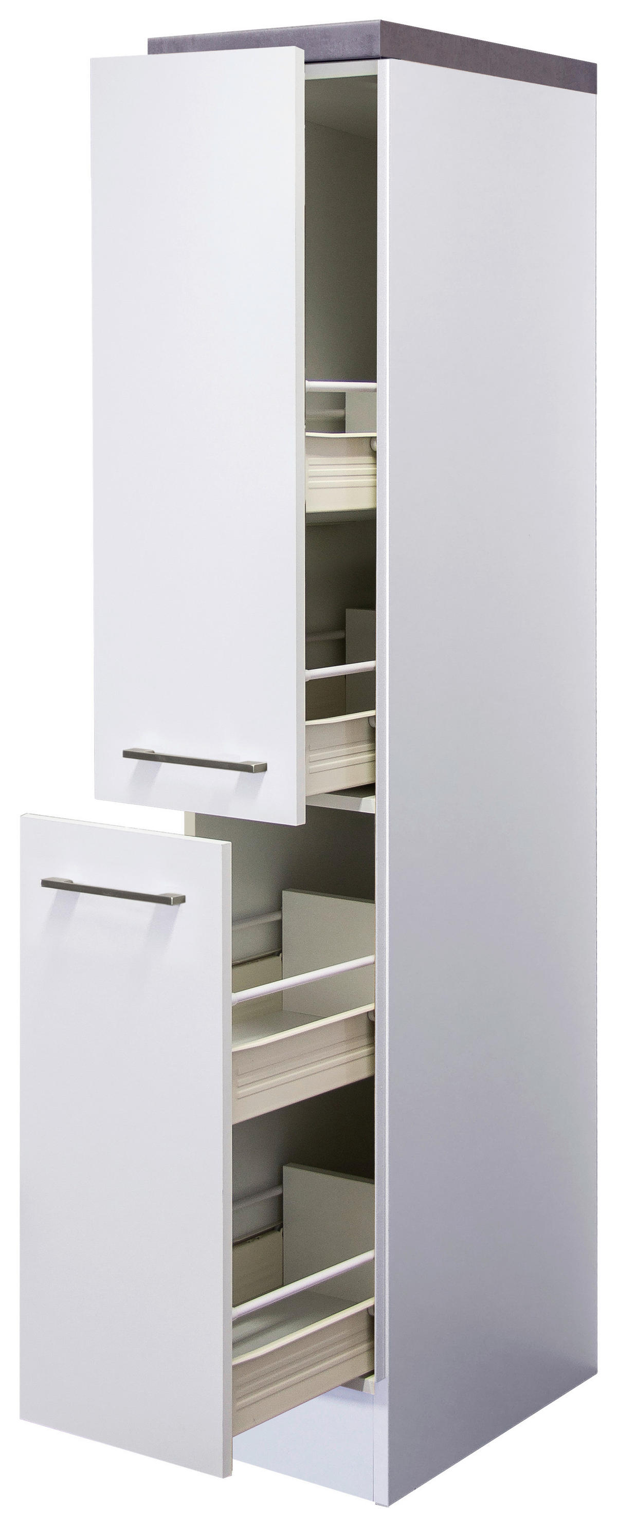 Apothekerschrank Vita weiß matt B/H/T: ca. 30x162x60 cm Vita - Beton/weiß (30,00/162,00/60,00cm) - Flex-Well