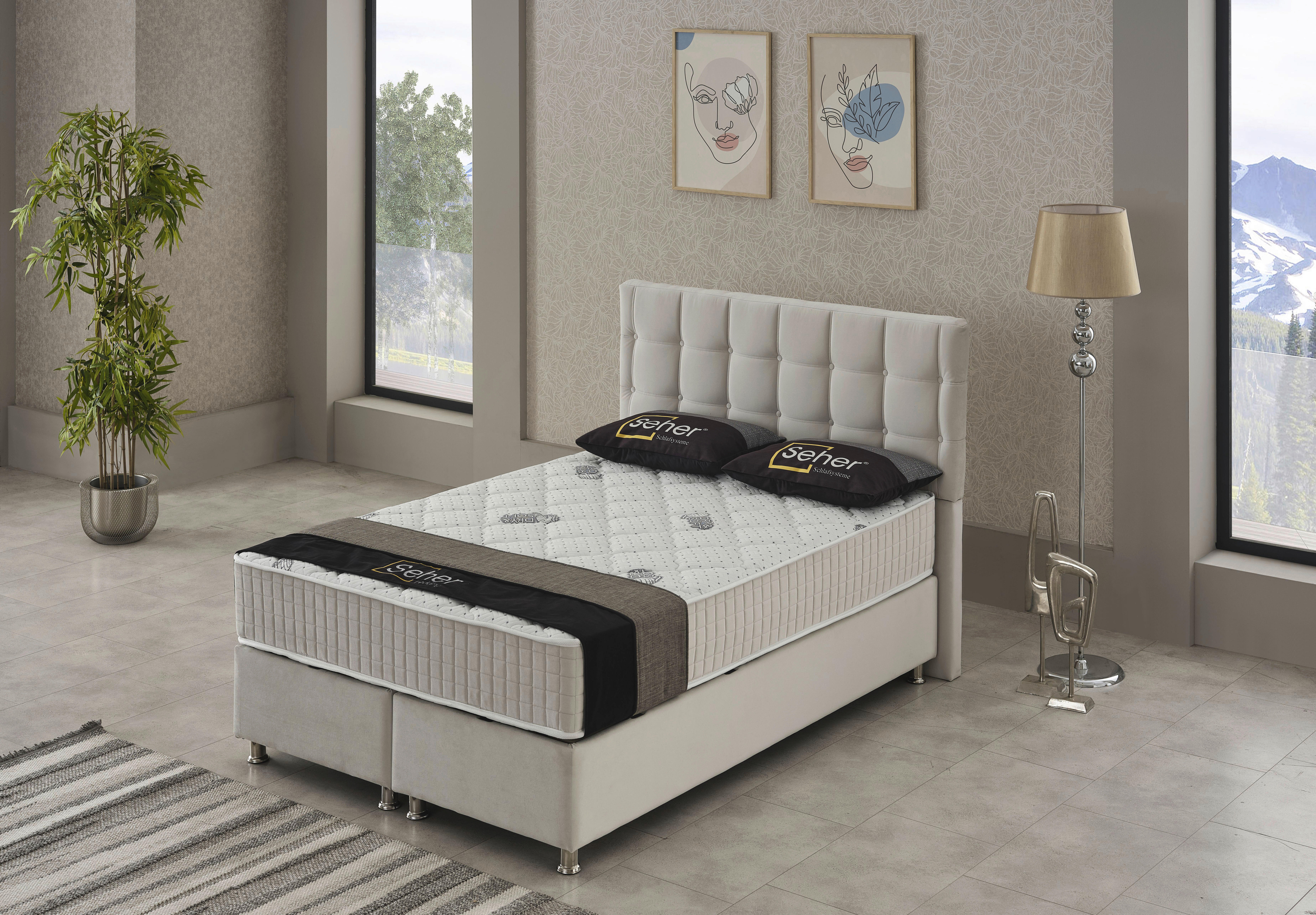Polsterbett Etna creme Etna - creme (158,00/128,00/214,00cm)