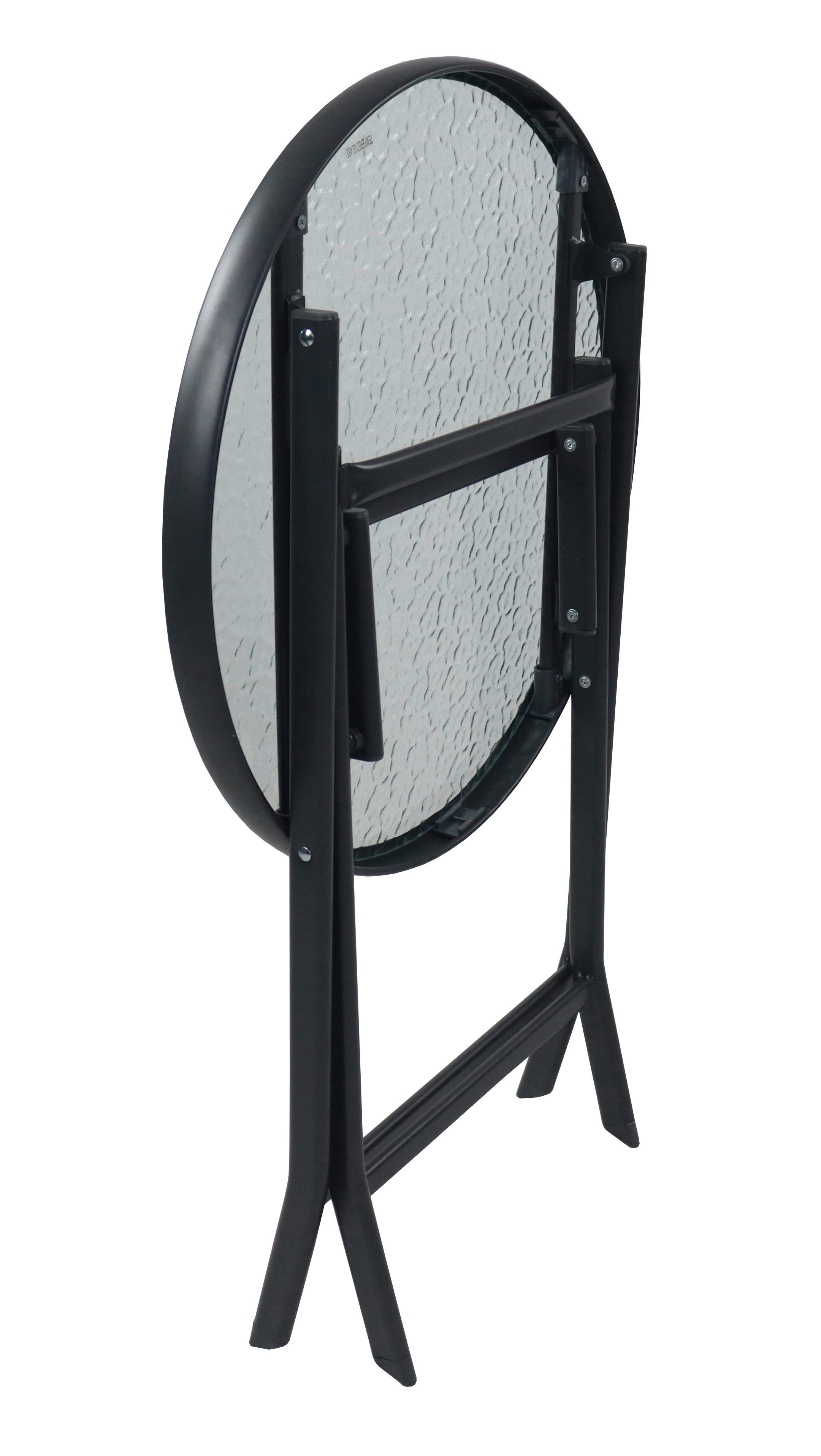 VCM Gartentisch anthrazit Metall B/H/L: ca. 55x70x55 cm Gartentisch rund klappbar Sonlas - anthrazit (55,00/55,00/70,00cm) - VCM