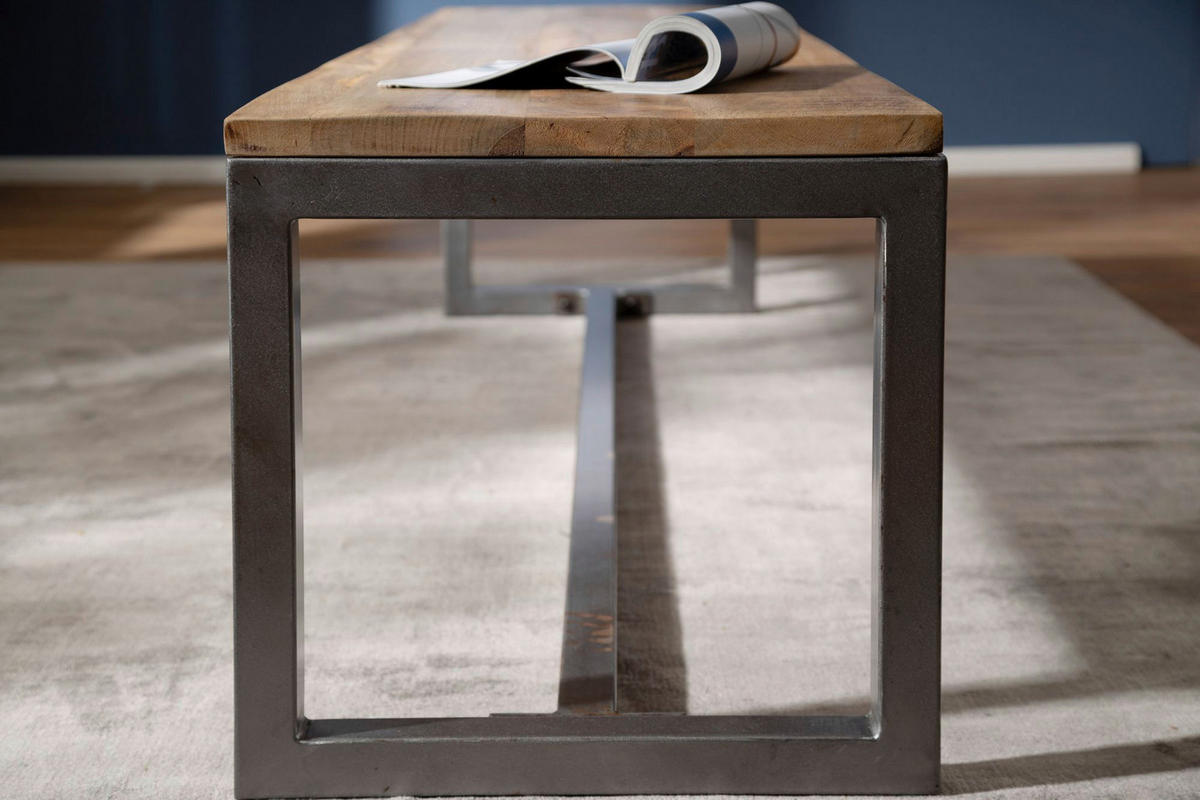 Eckbank natur B/H/T: ca. 120x46x45 cm Esszimmersitzbank - natur (120,00/46,00/45,00cm) - Wohnling