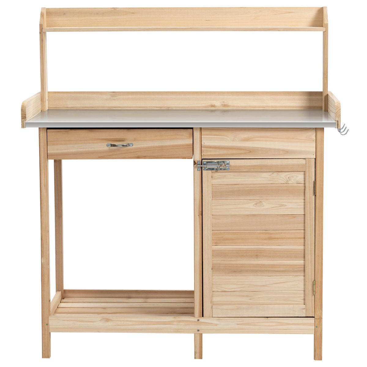 Outsunny Pflanztisch natur B/H/L: ca. 48x125x112 cm Pflanztisch - natur (112,00/48,00/125,00cm) - Outsunny