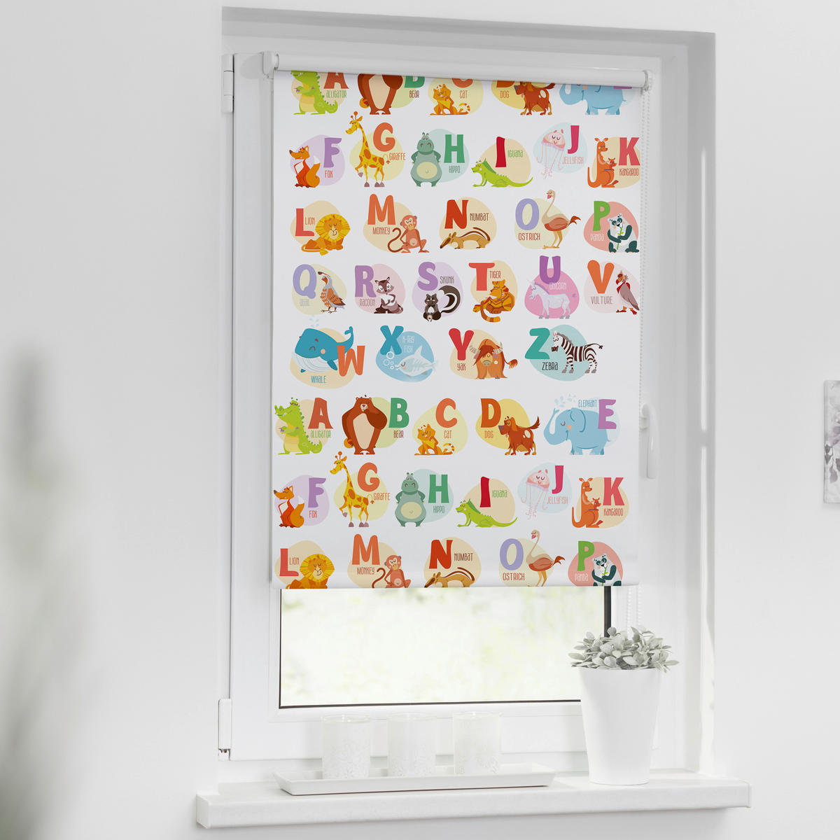Verdunkelungsrollo ABC Tafel bunt B/L: ca. 90x150 cm ABC Tafel - bunt (90,00/150,00cm) - LICHTBLICK