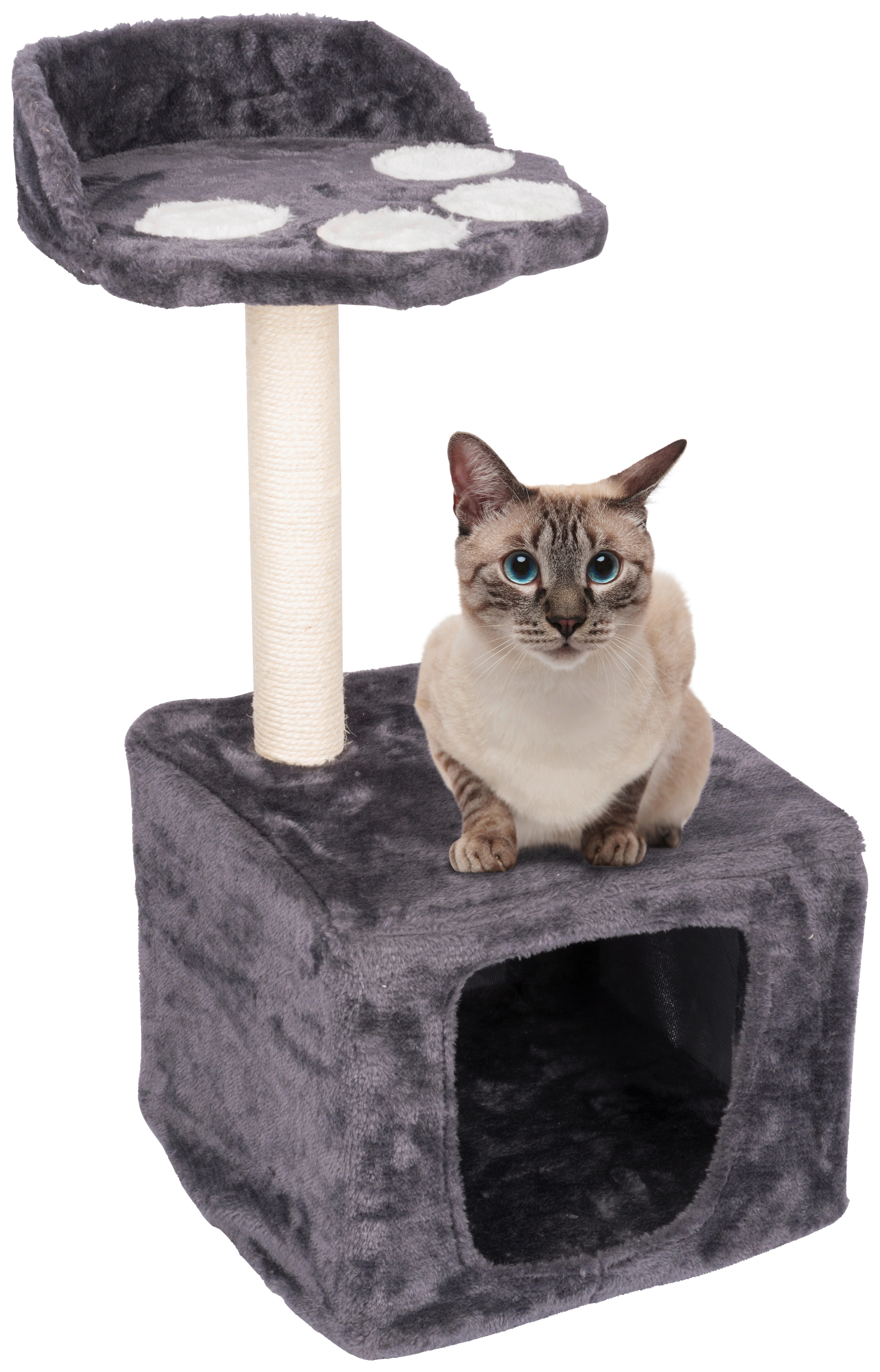 Katzenkratzbaum dunkelgrau Sisal B/H/T: ca. 68x30x30 cm Katzenkratzbaum - dunkelgrau (68,00/30,00/30,00cm)