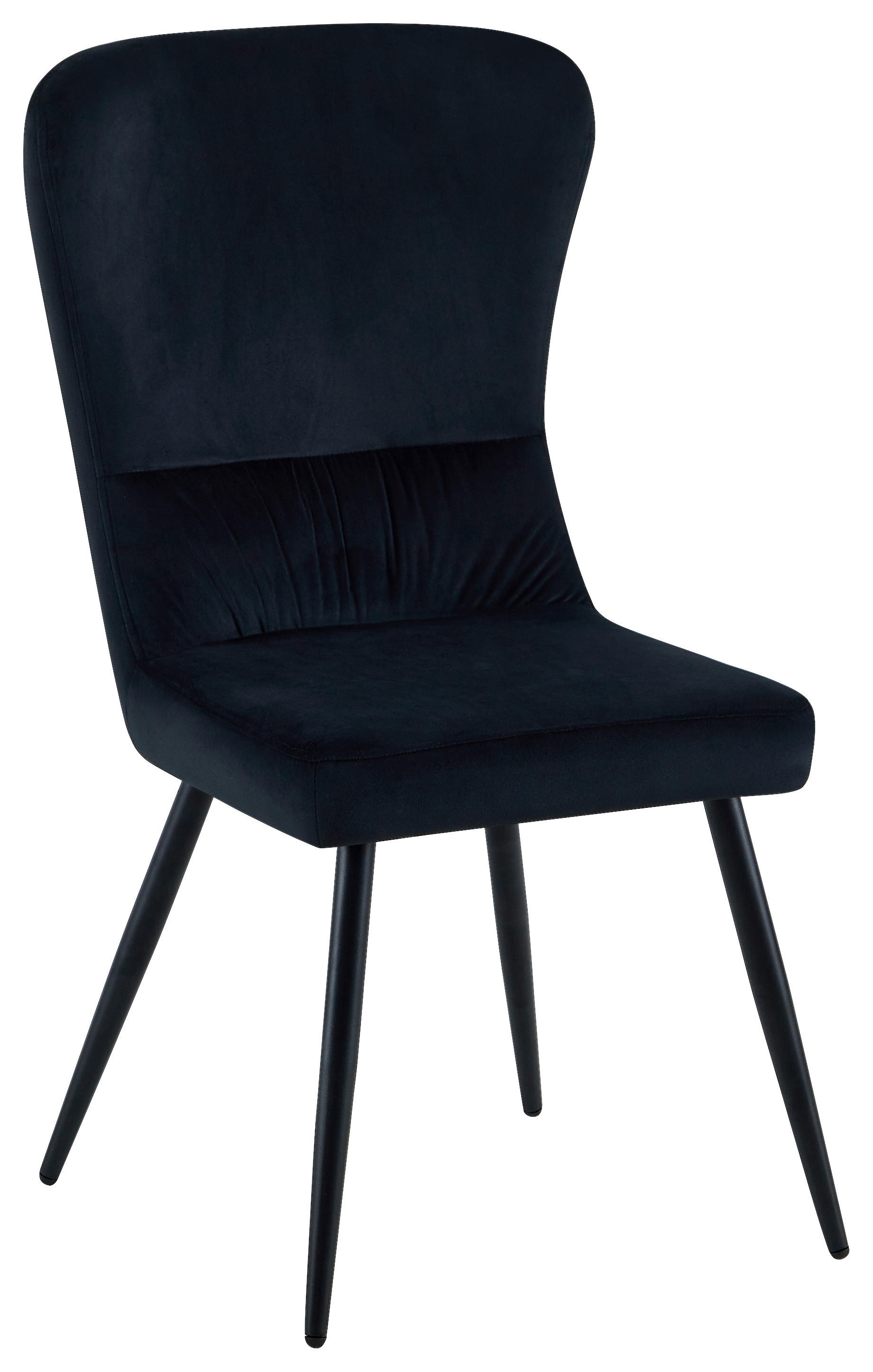 Stuhl Kate schwarz Samt B/H/T: ca. 60x94,5x51,5 cm Kate - schwarz (60,00/94,50/51,50cm)