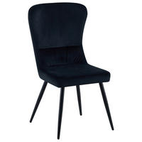 Stuhl Kate schwarz Samt B/H/T: ca. 60x94,5x51,5 cm Kate - schwarz (60,00/94,50/51,50cm)