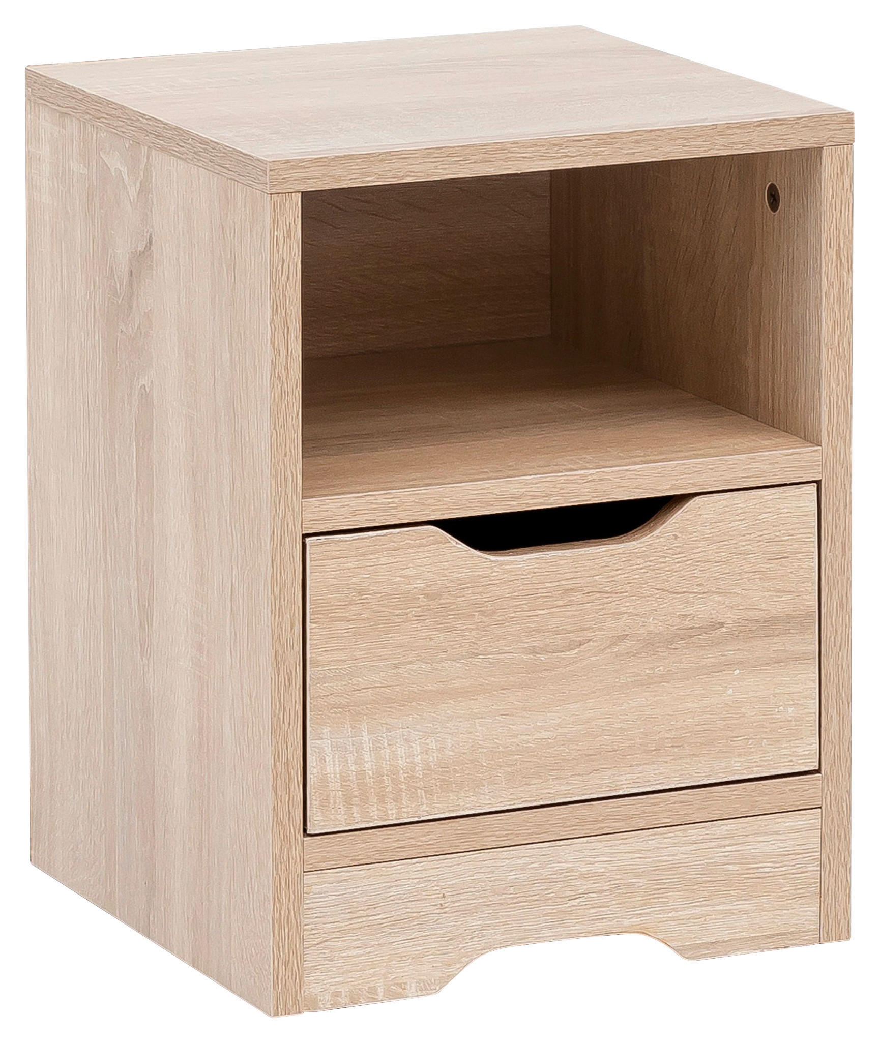 Nachtkonsole Sonoma Nachbildung B/H/T: ca. 31x43x31 cm Nachtkonsole - (31,00/43,00/31,00cm) - Wohnling