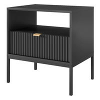 Nachtkonsole NACHTTISCH AURA AU07 schwarz B/H/T: ca. 54x56x39 cm NACHTTISCH AURA AU07 - gold/schwarz (54,00/56,00/39,00cm) - WIPMEB