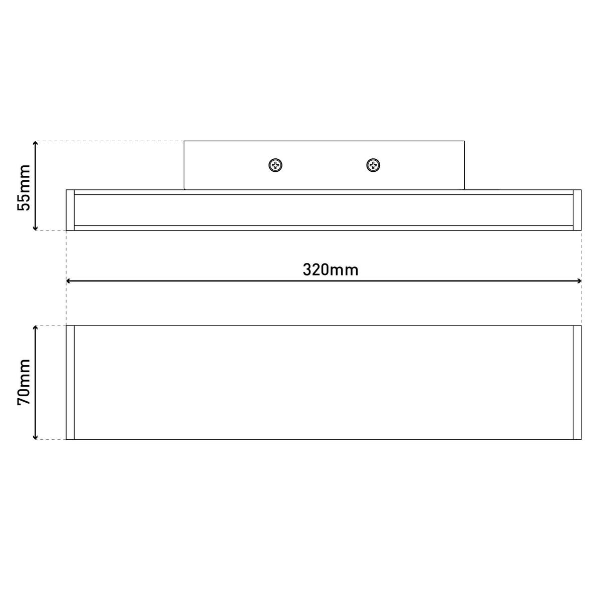 Näve Leuchten LED-Leuchten 1259042 Chrom Kunststoff Metall B/H/T: ca. 7x5,5x32 cm 1 Brennstellen Dubai - Chrom (7,00/5,50/32,00cm) - Näve Leuchten