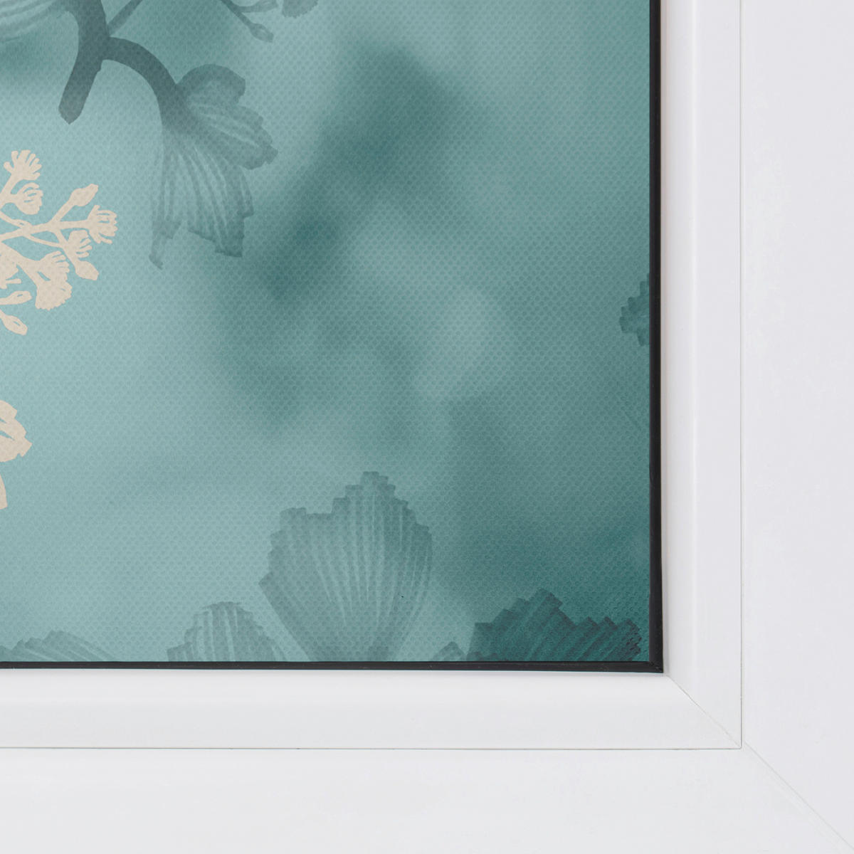 LICHTBLICK Fensterfolie Aqua Floral Floral Aqua Floral blau B/L: ca. 50x50 cm Aqua Floral - blau (50,00/50,00cm) - LICHTBLICK