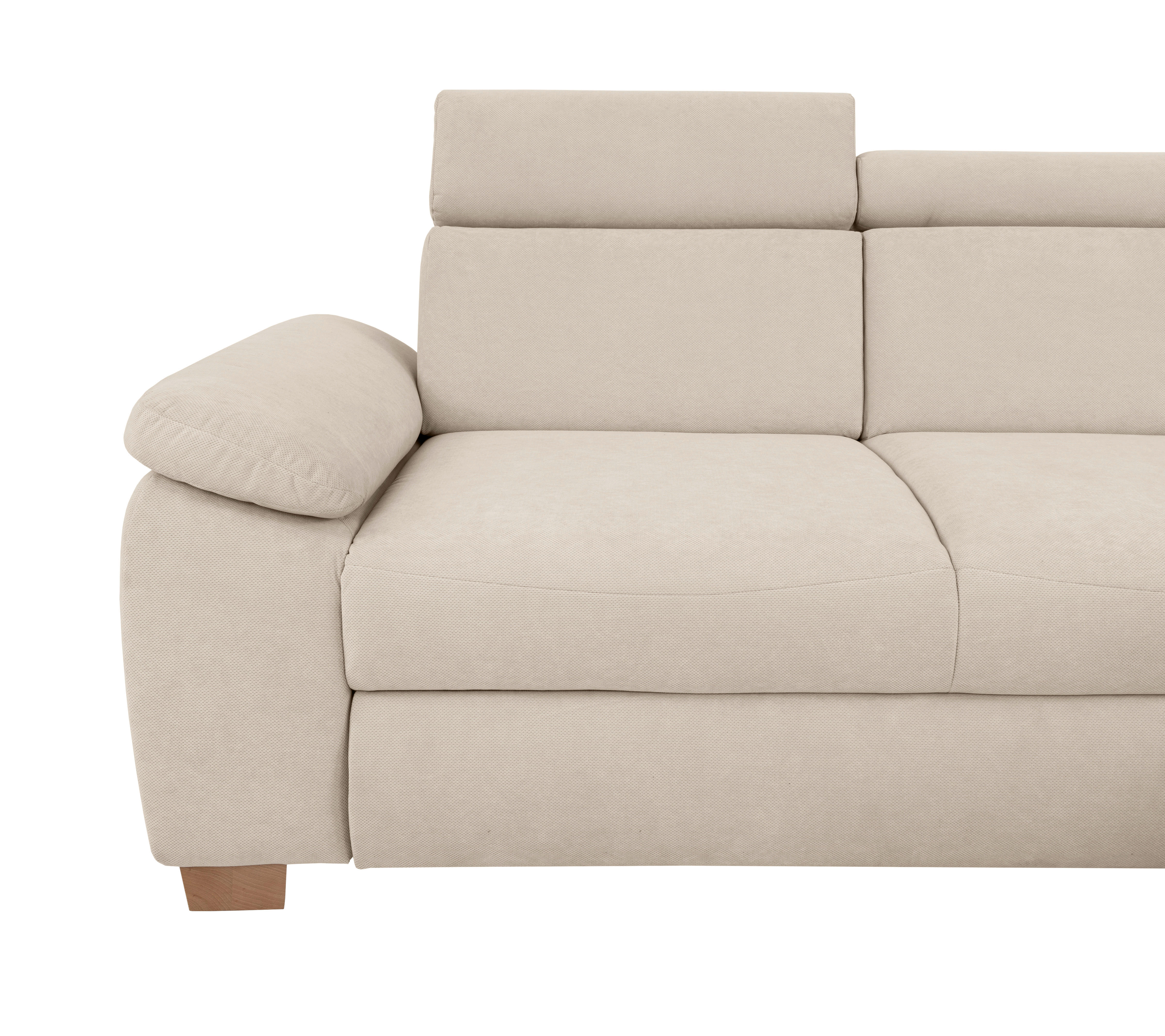 Funktionsecke Aguda beige Microfaser B/H/T: ca. 269x102x175 cm Aguda - beige/buche (269,00/102,00/175,00cm)