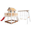 AXI Spielhaus Liam braun B/H/L: ca. 613x291x277 cm Liam - braun/weiß (277,00/613,00/291,00cm) - AXI
