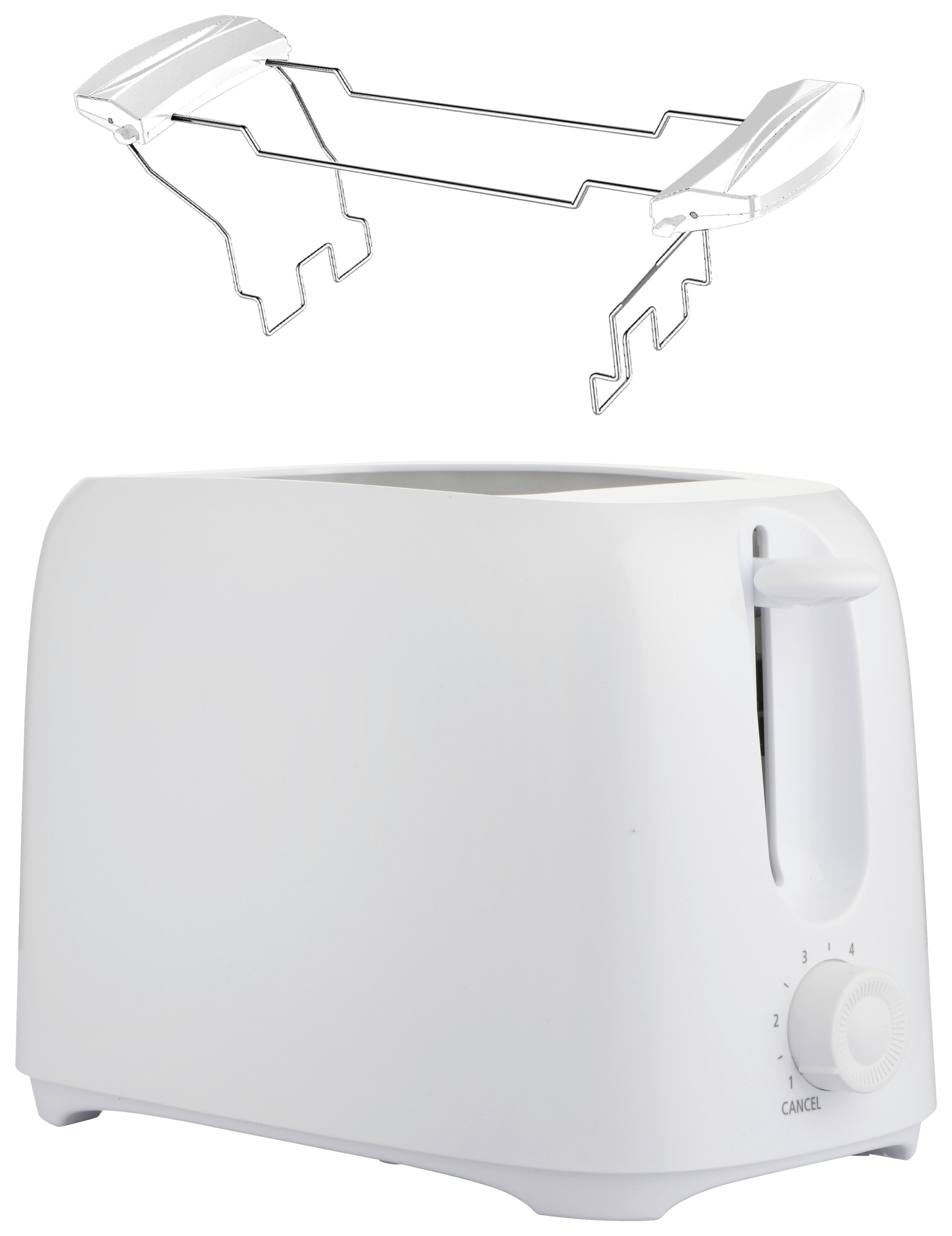Emerio Toastautomat TO-128676.2 weiß Kunststoff B/H/T: ca. 15x17x25 cm Toastautomat TO-128676.2 - weiß (15,00/17,00/25,00cm) - Emerio
