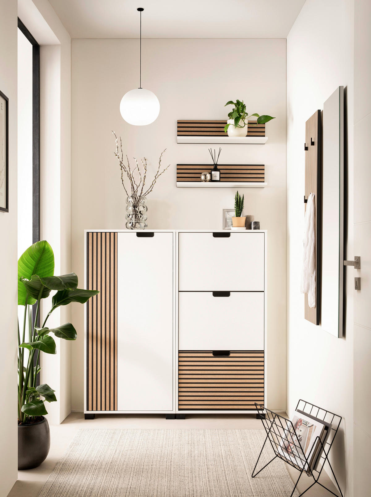 Highboard Ryker weiß matt B/H/T: ca. 59,8x124x19,55 cm Ryker - weiß (59,80/124,00/19,55cm) - Möbelpartner