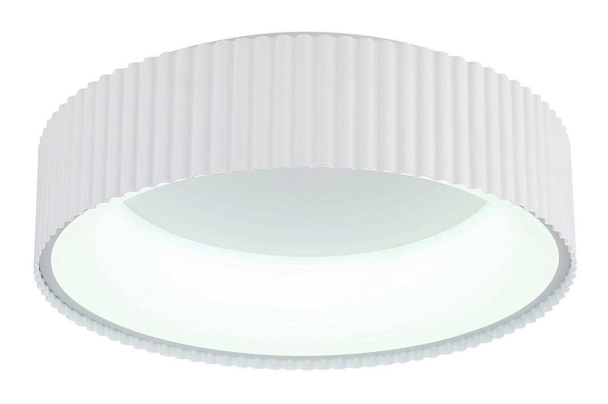 GLOBO LED-Deckenleuchte Opal weiß Metall Acryl H/D: ca. 13x46 cm 1 Brennstellen KEMP - weiß/Opal (46,00/13,00cm) - GLOBO