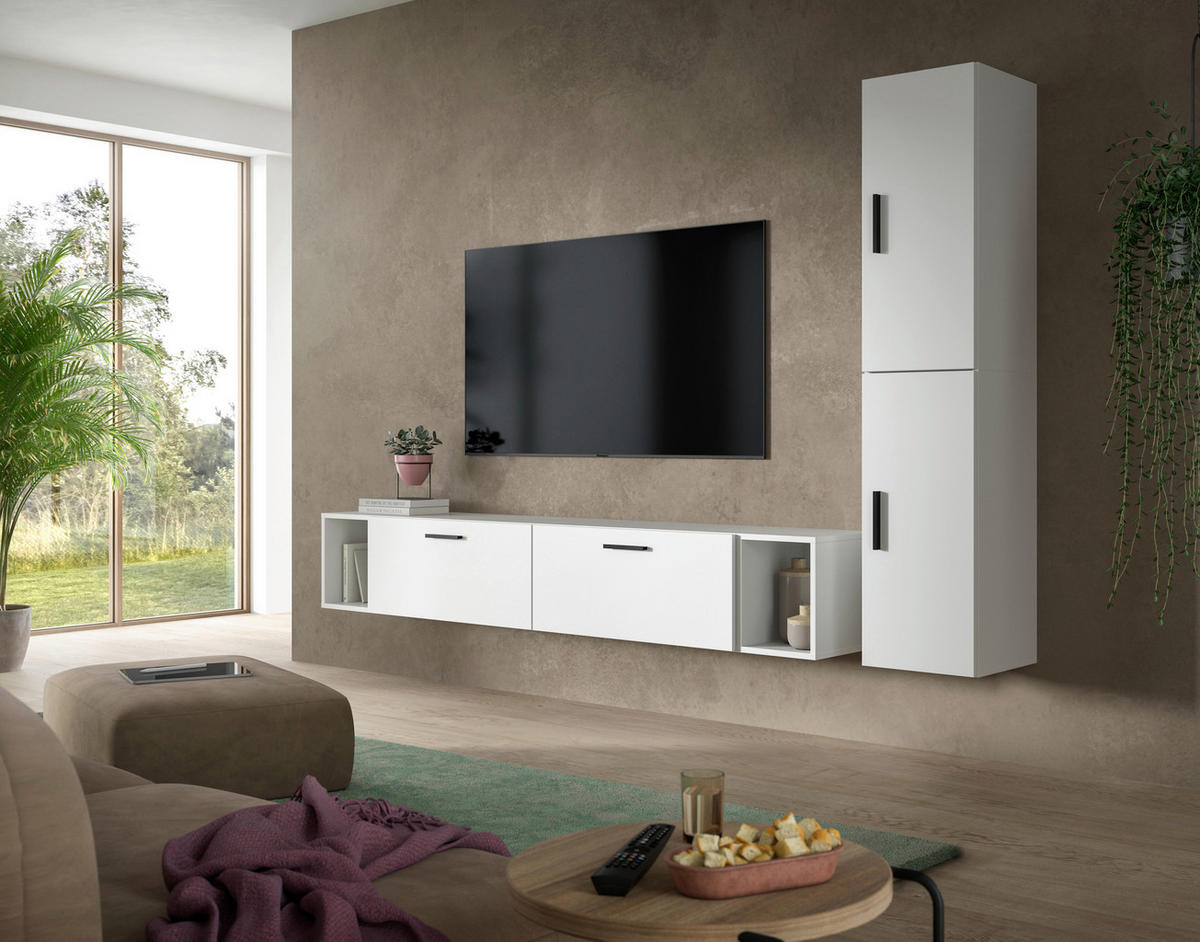 Wohnwand-Set TheOne weiß B/H/T: ca. 75x32x34 cm TheOne - weiß (75,00/32,00/34,00cm)