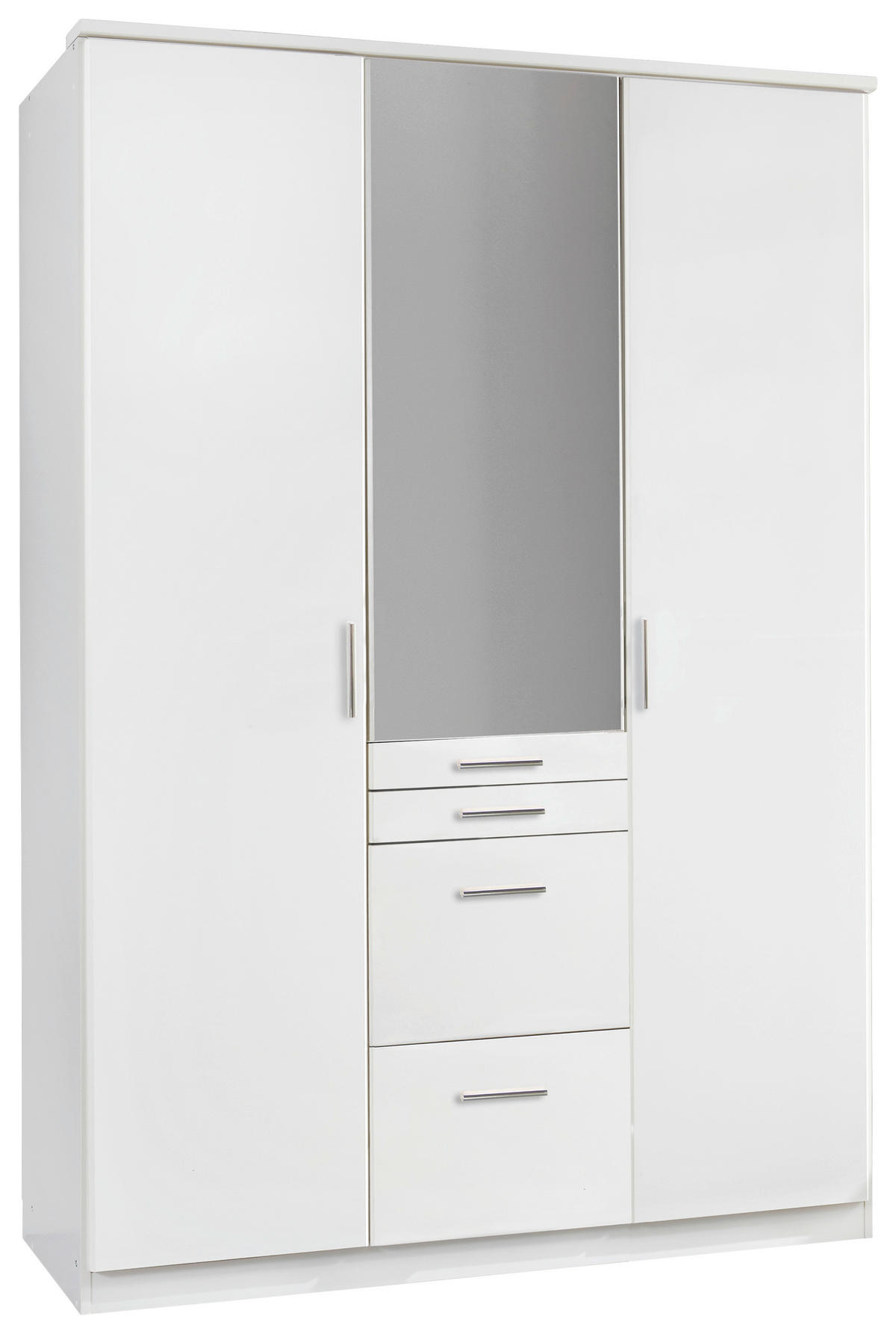 Kleiderschrank Aachen weiß B/H/T: ca. 135x199x58 cm Aachen - weiß (135,00/199,00/58,00cm)