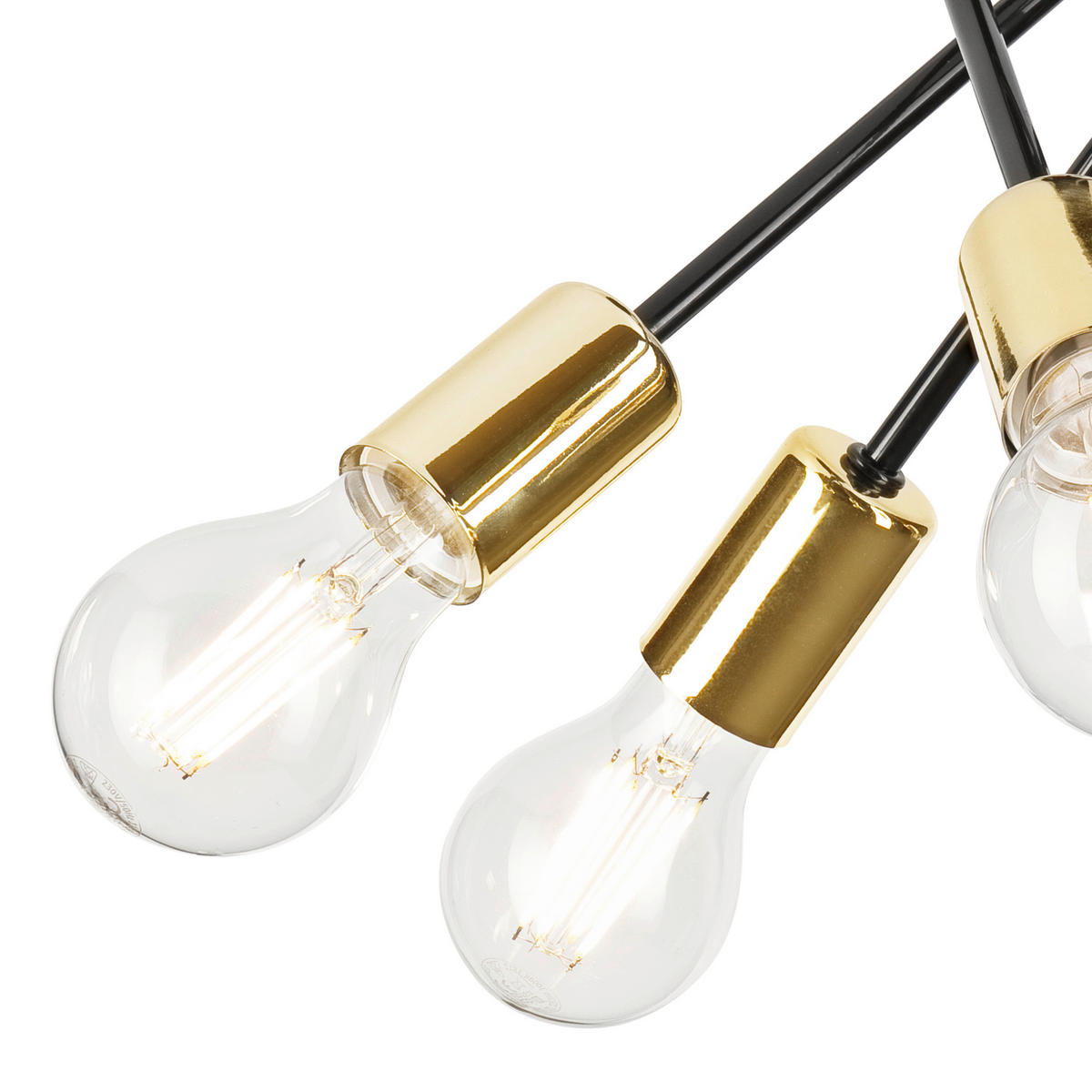 Lamkur Deckenleuchte gold Stahl B/H/L: ca. 36x34x36 cm E27 5 Brennstellen PRIYA - gold (36,00/36,00/34,00cm) - Lamkur