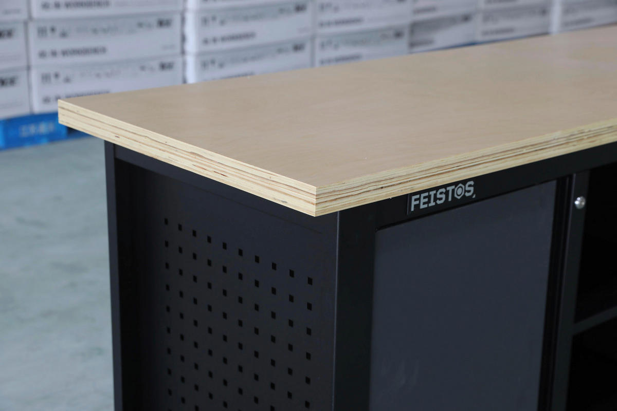 Feistos Werkbank Heros anthrazit Metall B/H/L: ca. 169x87x60 cm Heros - schwarz/anthrazit (60,00/169,00/87,00cm) - Feistos