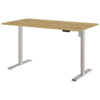 höhenverstellbarer Schreibtisch  Eiche Artisan Nachbildung weiß B/H/T: ca. 120x116x80 cm Princeton_Schreibtisch 377-118 - Eiche/weiß (120,00/116,00/80,00cm)