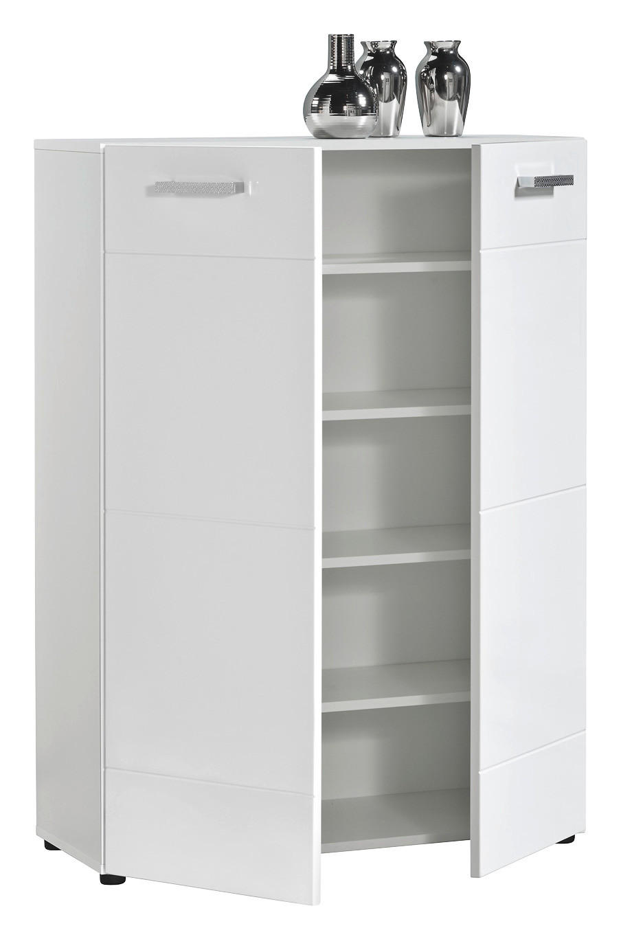 Kommode Kairo 1 weiß weiß Hochglanz B/H/T: ca. 79x111x34 cm Kairo 1 - weiß (79,00/111,00/34,00cm)