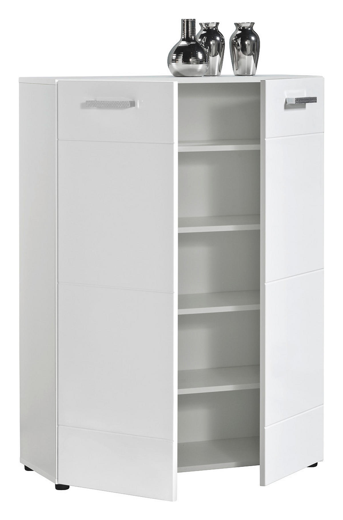 Kommode Kairo 1 weiß weiß Hochglanz B/H/T: ca. 79x111x34 cm Kairo 1 - weiß (79,00/111,00/34,00cm)