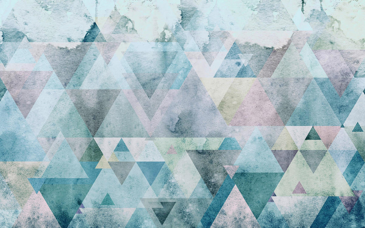 Komar Fototapete Triangles Blue B/L: ca. 400x250 cm Triangles Blue - (400,00/250,00cm) - Komar