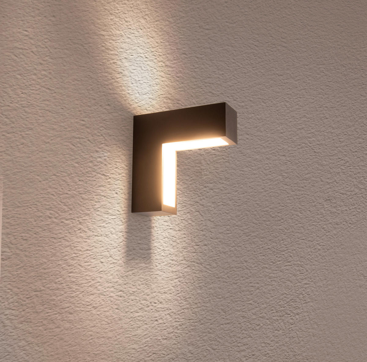 LED-Außen Wandleuchten 1163197 anthrazit B/H/L: ca. 5x15x15 cm LED Außen Wandleuchten "Angus" - anthrazit (15,00/5,00/15,00cm) - Näve Leuchten