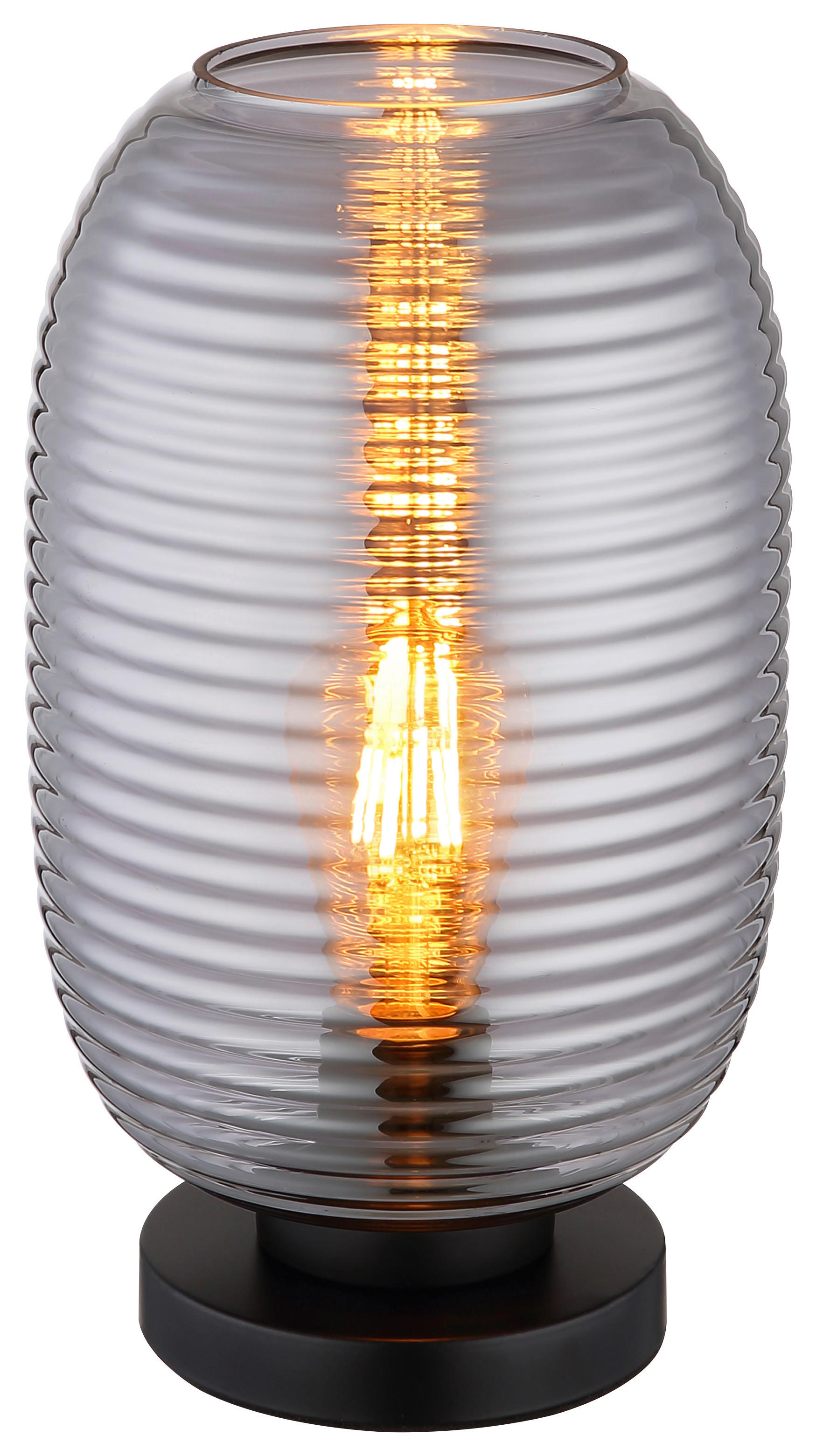 GLOBO Pendelleuchte JEFREY 15794T schwarz Rauch Metall H/D: ca. 34,5x20 cm E27 1 Brennstellen JEFREY - schwarz/Rauch (20,00/34,50cm) - GLOBO