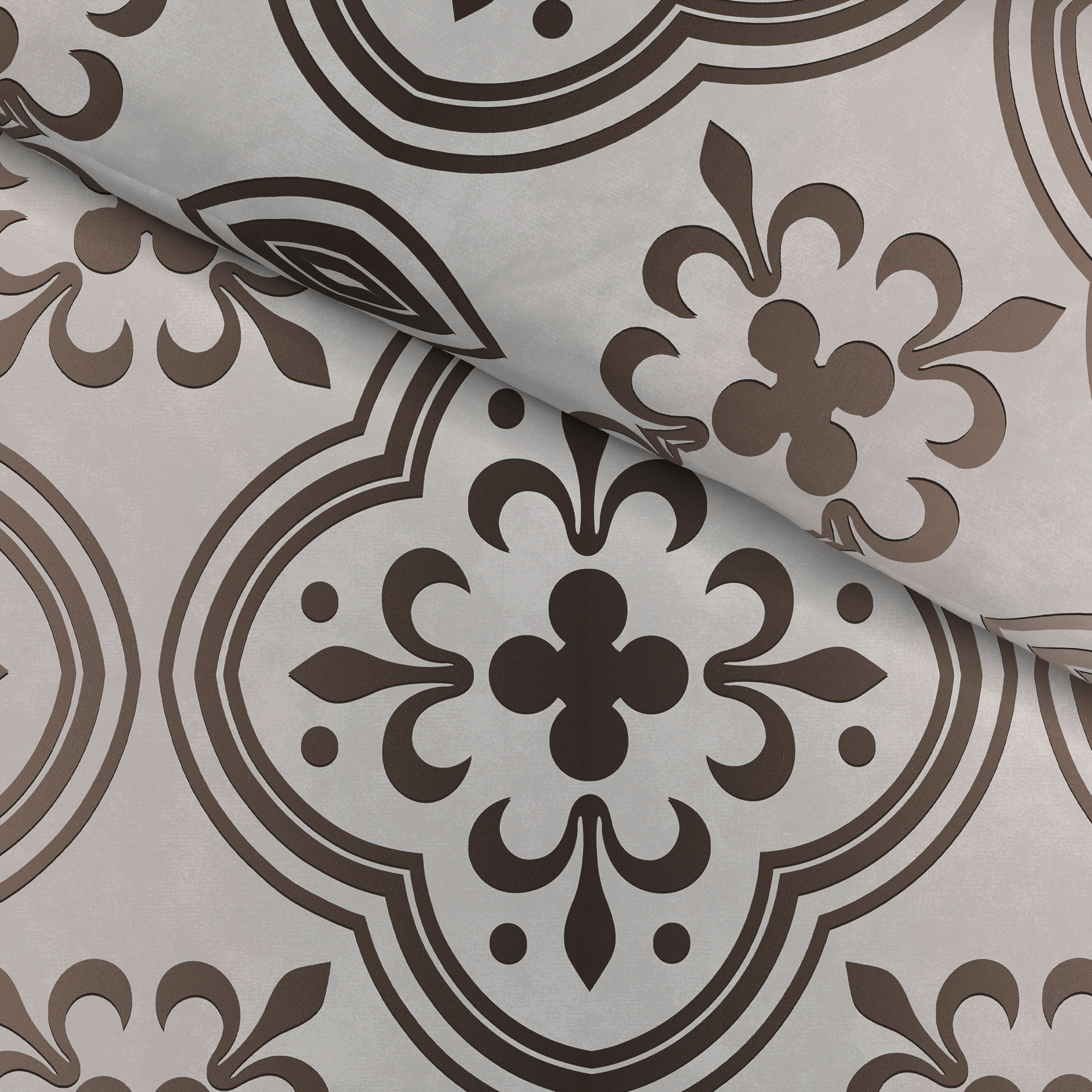 Baumwoll Bettwäsche Renforce braun Baumwolle B/L: ca. 135x200 cm Wendebettwäsche_Renforce Mosaik - beige/braun (135,00/200,00cm)