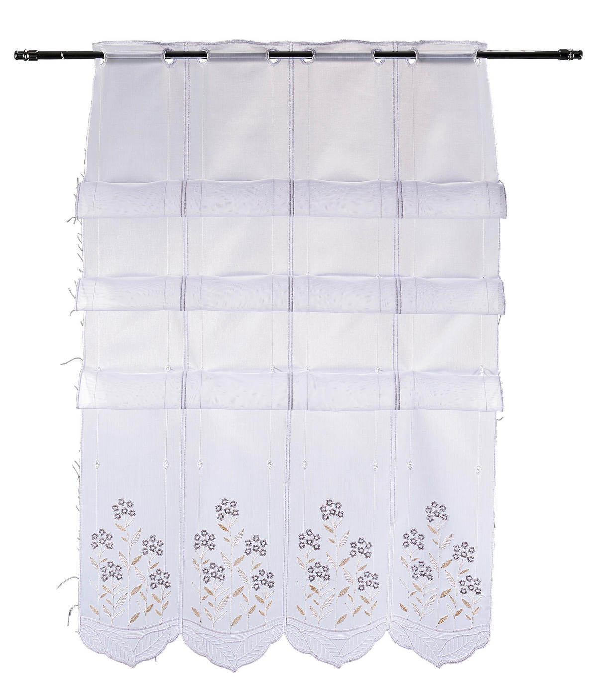 Clipstore-Meterware Nadja beige H: ca. 140 cm Nadja - beige/grau (140,00cm)