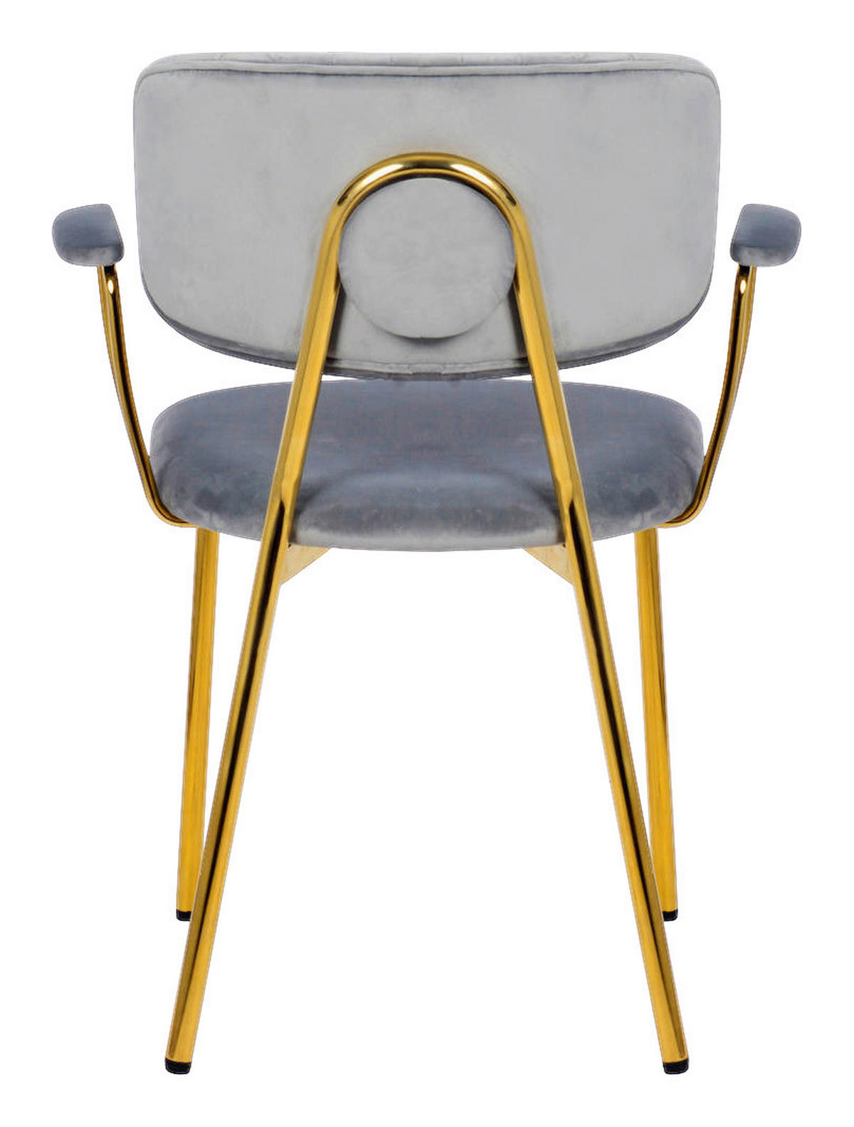 Stuhl Kian 200 2er-Set grau Microfaser B/H/T: ca. 63x80x51 cm Kian 200 2er-Set - gold/grau (63,00/80,00/51,00cm) - 360 Living