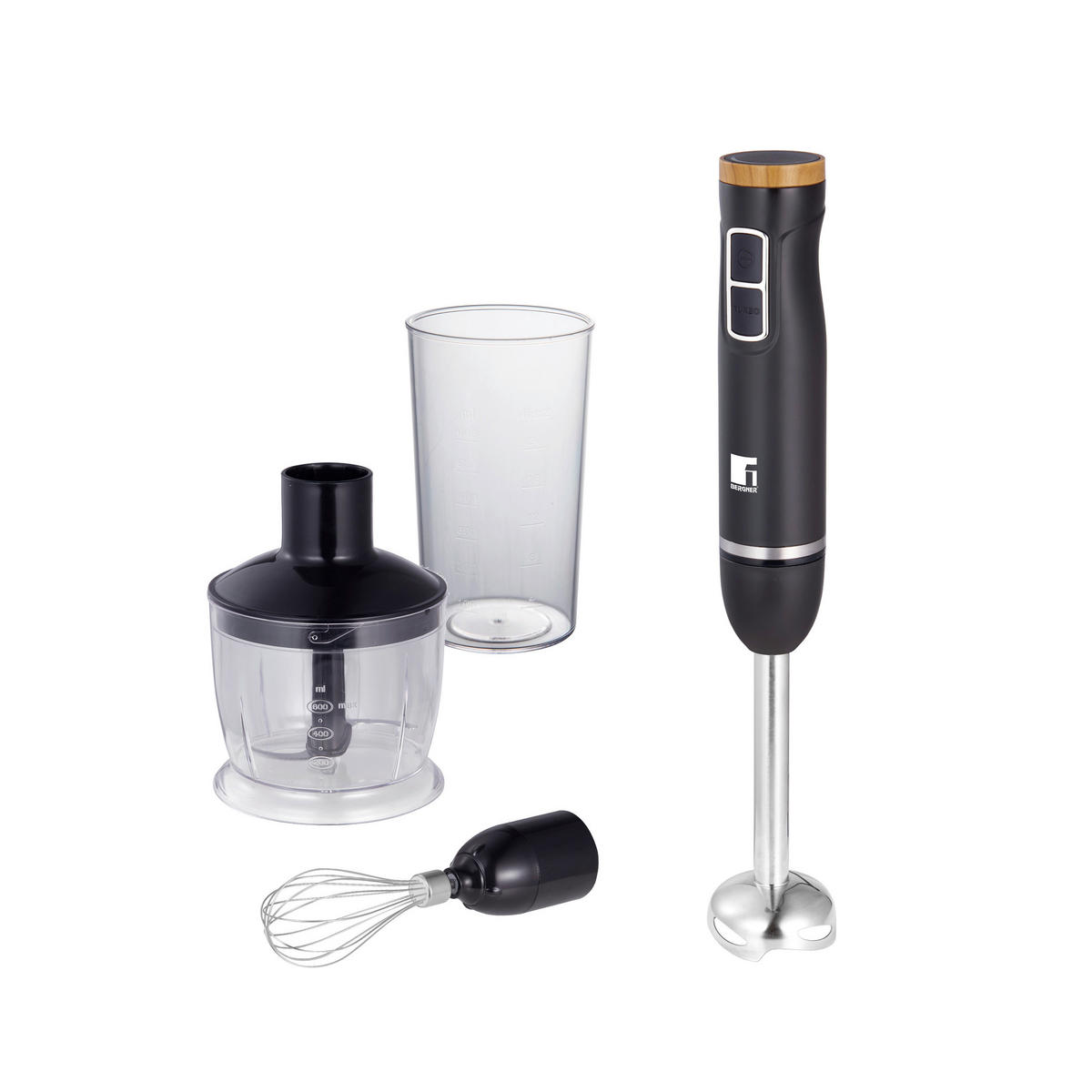 BERGNER Stabmixerset silber grau Edelstahl OLIVAR - silber/grau - BERGNER