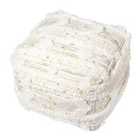 360 Living Hocker Bohist 400 creme khaki B/H/T: ca. 50x45x50 cm Bohist 400 - creme/khaki (50,00/45,00/50,00cm) - 360 Living