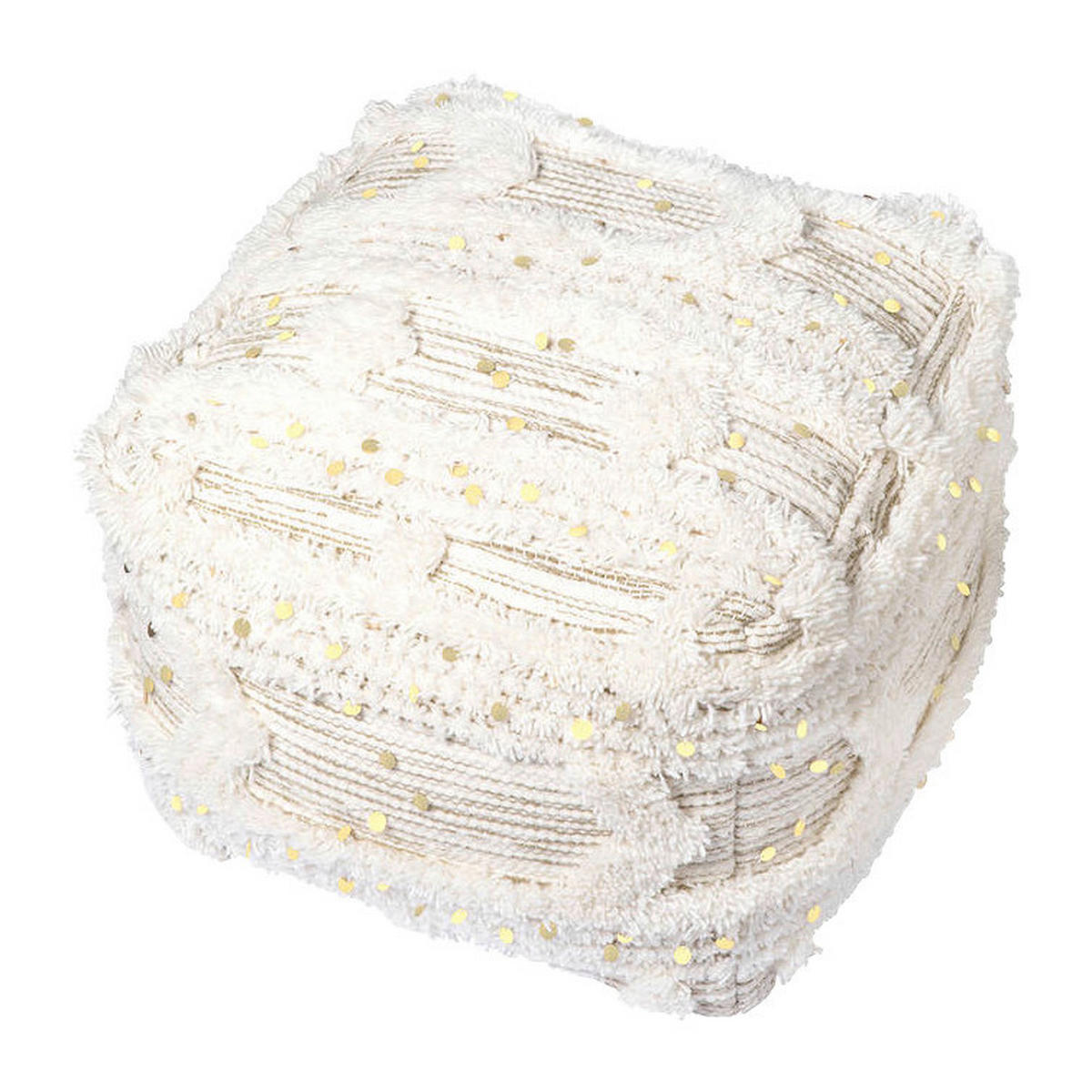 360 Living Hocker Bohist 400 creme khaki B/H/T: ca. 50x45x50 cm Bohist 400 - creme/khaki (50,00/45,00/50,00cm) - 360 Living