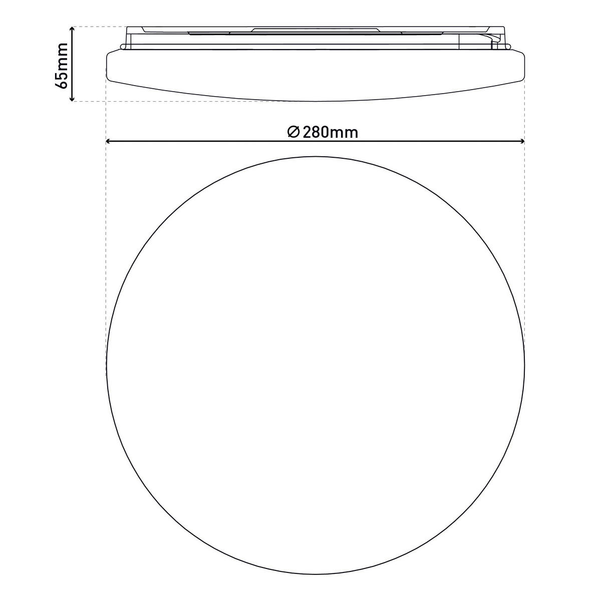 Näve Leuchten LED-Deckenleuchte weiß Kunststoff Metall B/H/T/D: ca. 28x6,5x28x28 cm MESA - weiß (28,00/6,50/28,00cm) - Näve Leuchten