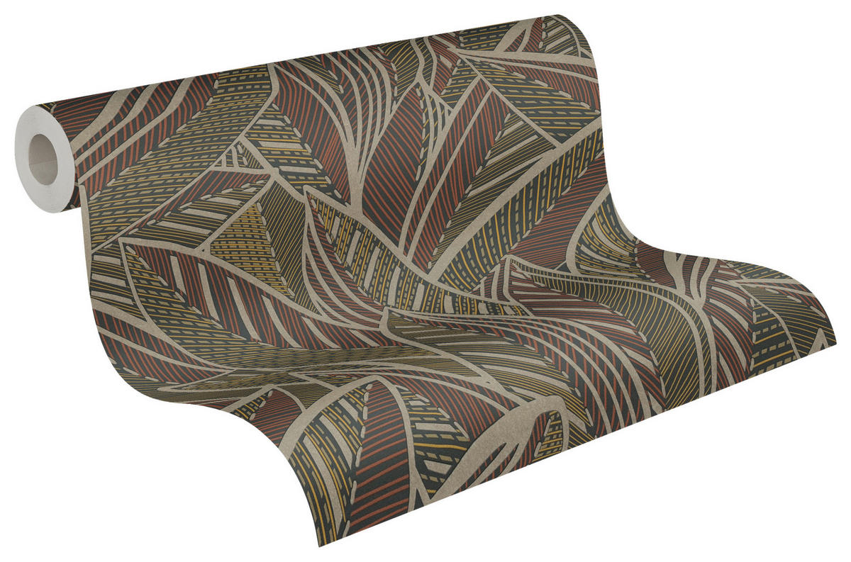 A.S.Création Vliestapete gelb rot braun B/H/D: ca. 53x1005x9,7 cm Vliestapete - braun/gelb (9,70/1005,00cm) - A.S.Creation