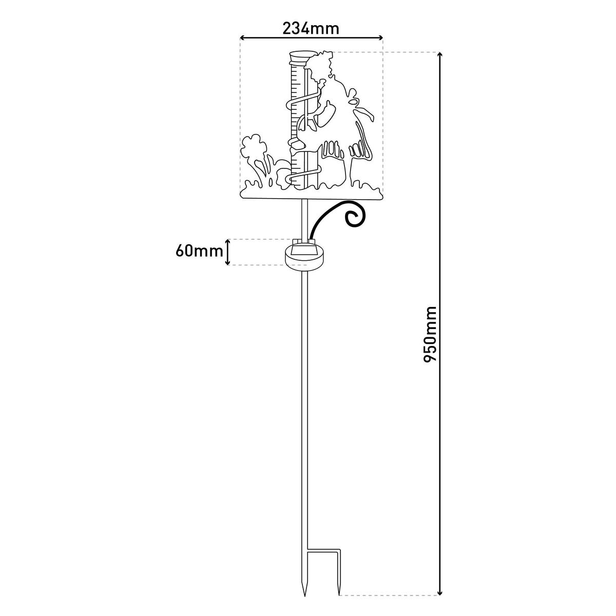 LED-Solarleuchte 5282614 rost Metall B/H: ca. 23,4x95 cm LED-Solar Erdspieß  h: 95cm - rost (23,40/95,00cm) - Näve Leuchten
