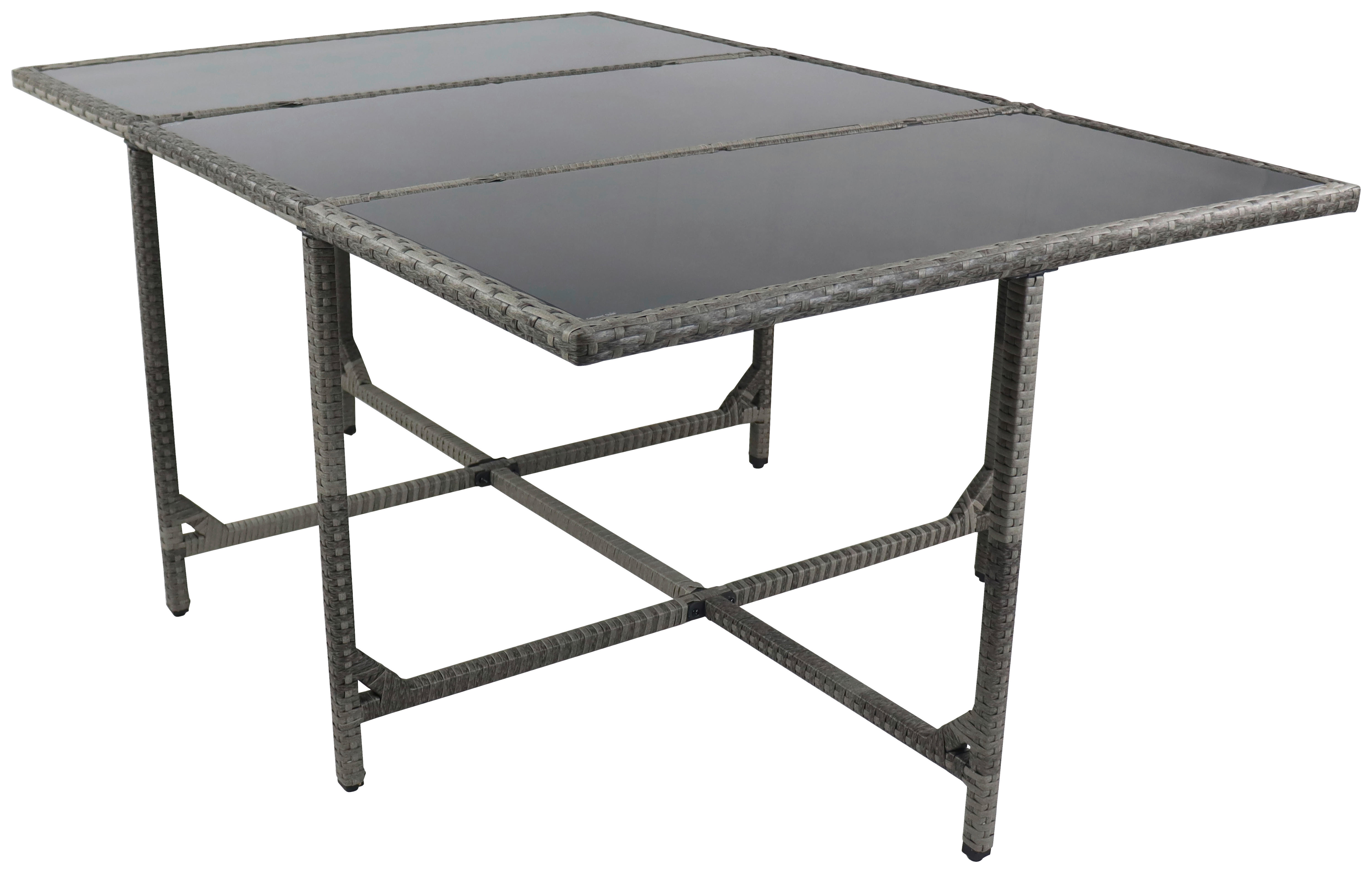 VCM Gartentisch Raloso grau Rattan B/H/L: ca. 170x74x110 cm Raloso - grau (110,00/170,00/74,00cm) - VCM