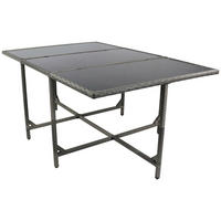VCM Gartentisch Raloso grau Rattan B/H/L: ca. 170x74x110 cm Raloso - grau (110,00/170,00/74,00cm) - VCM