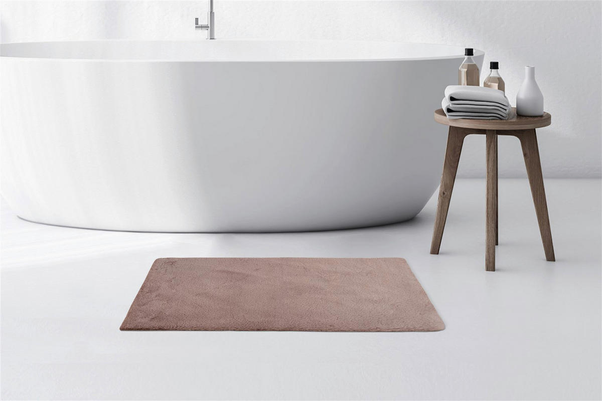 Kayoom Kurzflorteppich Badematte Rabbit Light 525 rosa B/H/L: ca. 50x2,4x90 cm Badematte Rabbit Light 525 - rosa (90,00/50,00/2,40cm) - Kayoom