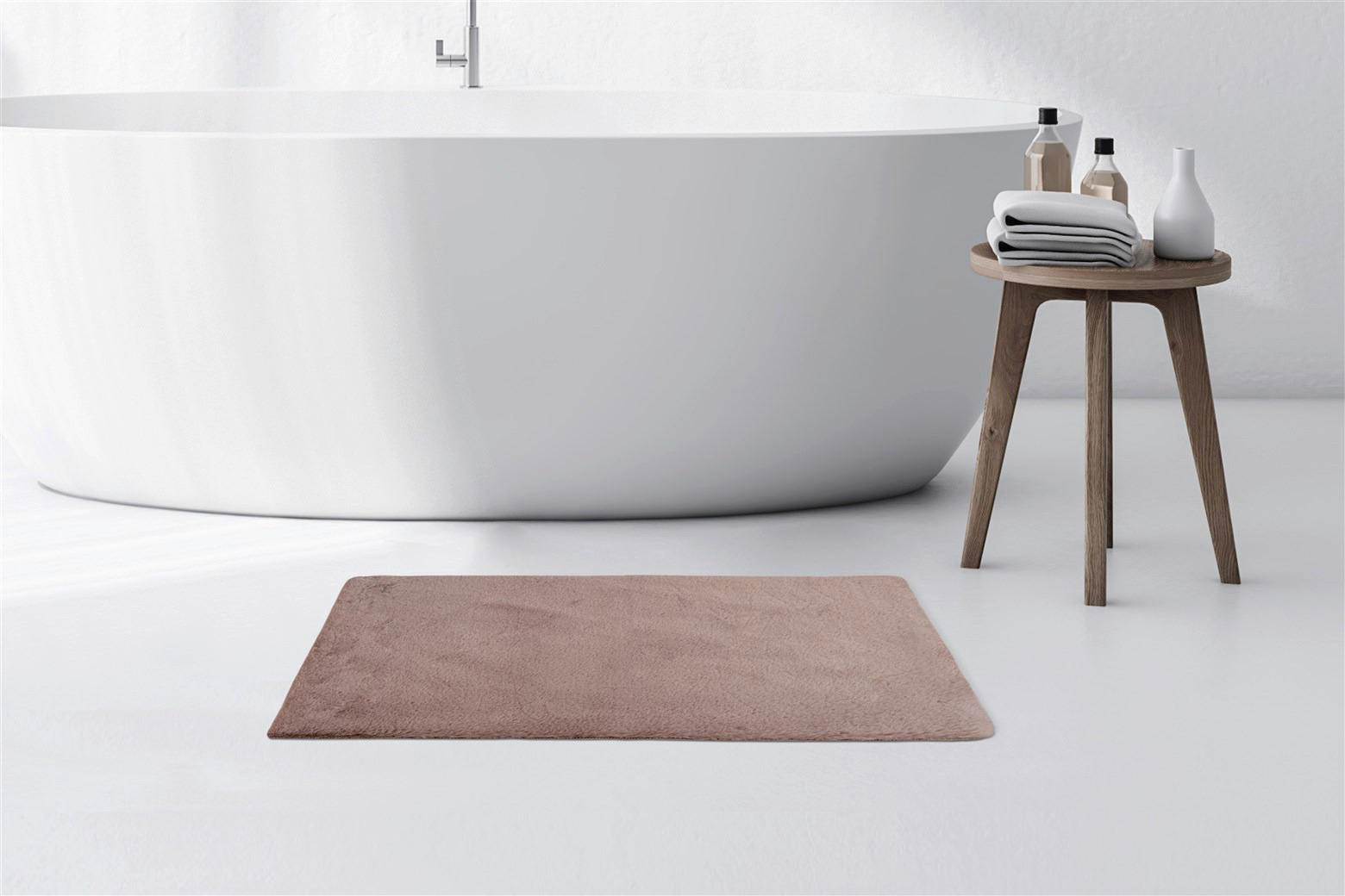 Thumbnail - Kayoom Kurzflorteppich Badematte Rabbit Light 525 rosa B/H/L: ca. 50x2,4x90 cm