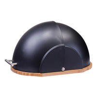 Zeller Brotkasten schwarz Kunststoff B/H/L: ca. 26x20,5x37 cm Brotkasten - natur/schwarz (37,00/26,00/20,50cm) - Zeller