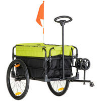 HOMCOM Fahrradanhänger gelb gelb B/H/L: ca. 64x103x130 cm Fahrradanhänger - gelb/schwarz (130,00/64,00/103,00cm) - HOMCOM