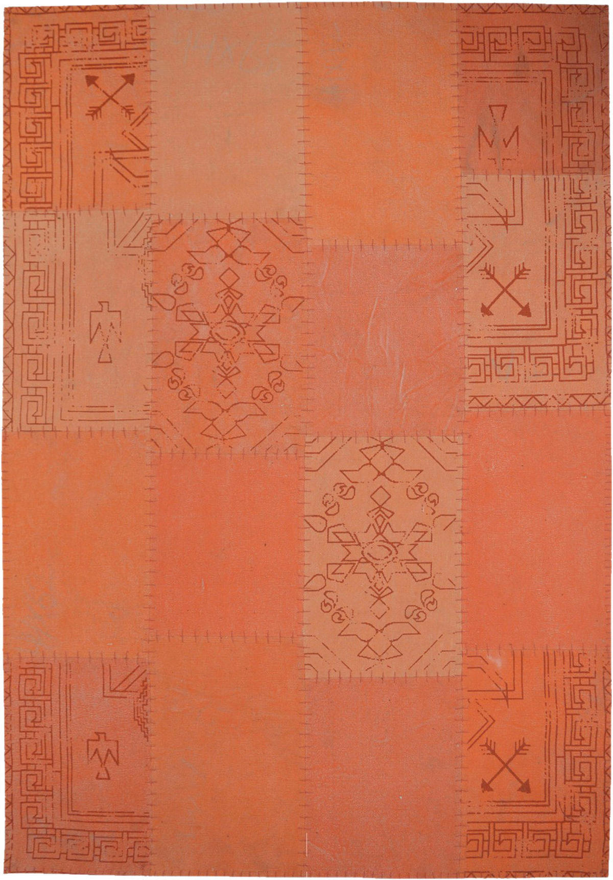 Kayoom Kurzflorteppich Lyrical 210 orange B/L: ca. 120x170 cm Lyrical 210 - orange/mehrfarbig (120,00/170,00cm) - Kayoom