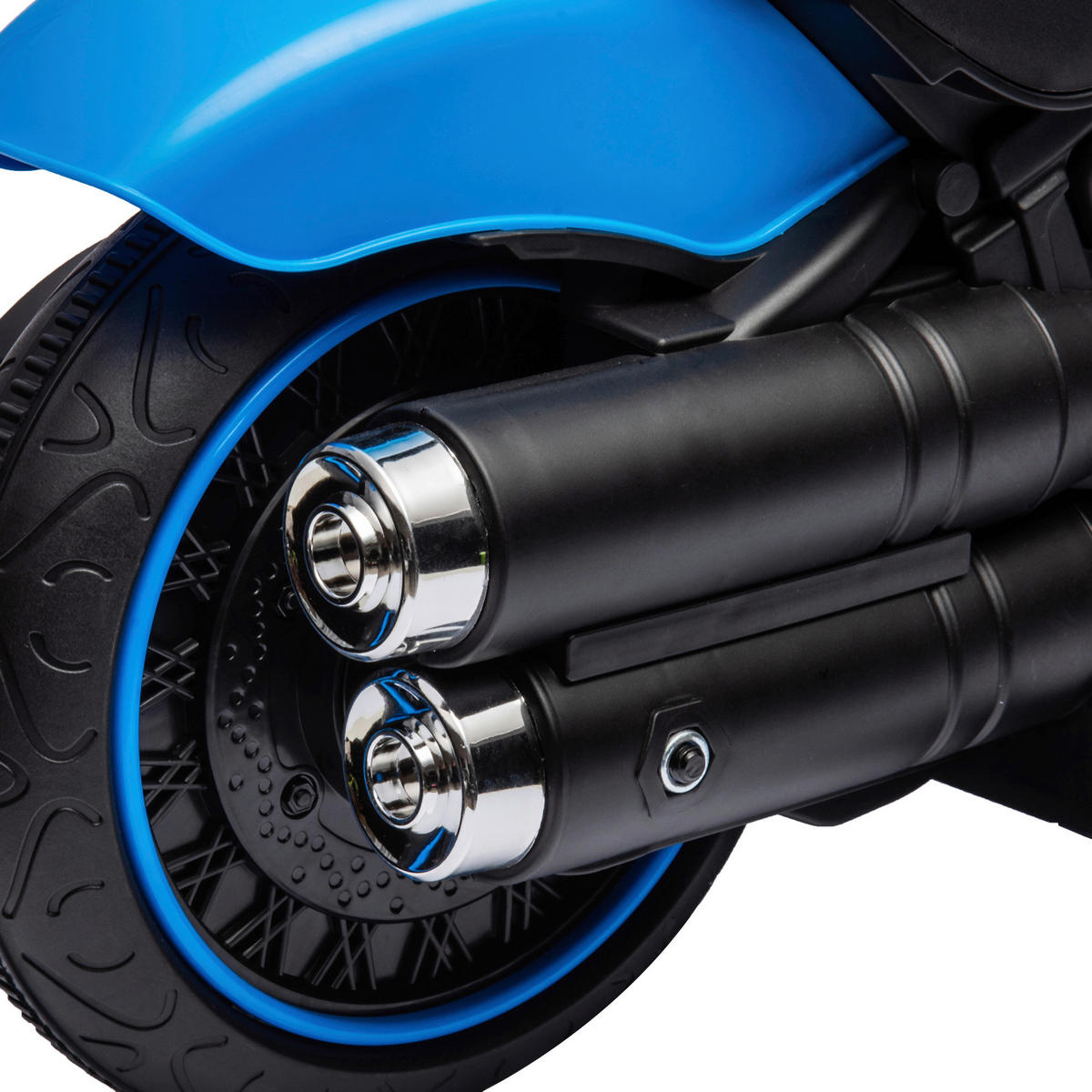 HOMCOM Kinder-Elektromotorrad schwarz B/H/L: ca. 42x57x76 cm Kinder-Elektromotorrad - blau/schwarz (76,00/42,00/57,00cm) - HOMCOM