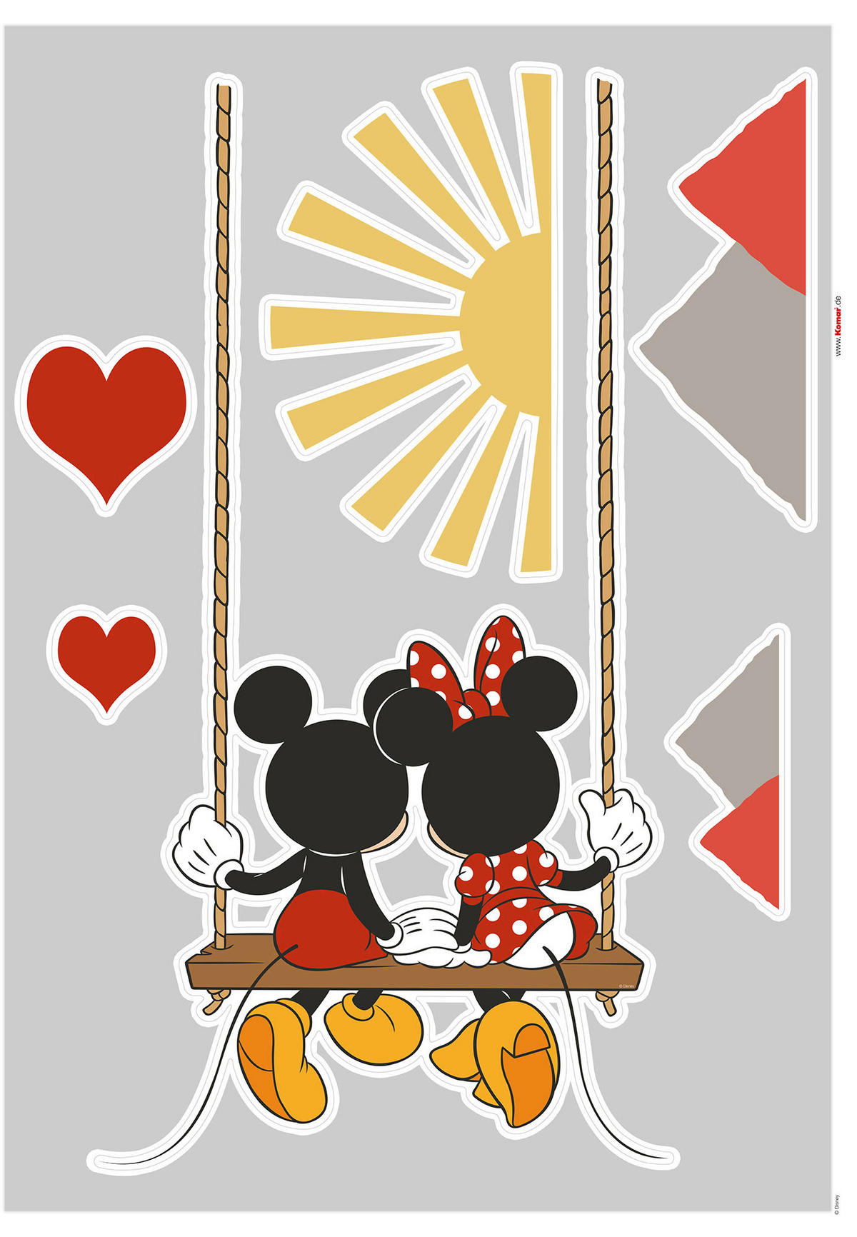 Komar Wandtattoo Mickey Swing  Mickey Swing B/L: ca. 50x70 cm Mickey Swing - (50,00/70,00cm) - Komar