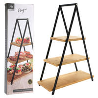 Excellent Houseware Etagere natur Bambus Etagere - natur/schwarz - Excellent Houseware