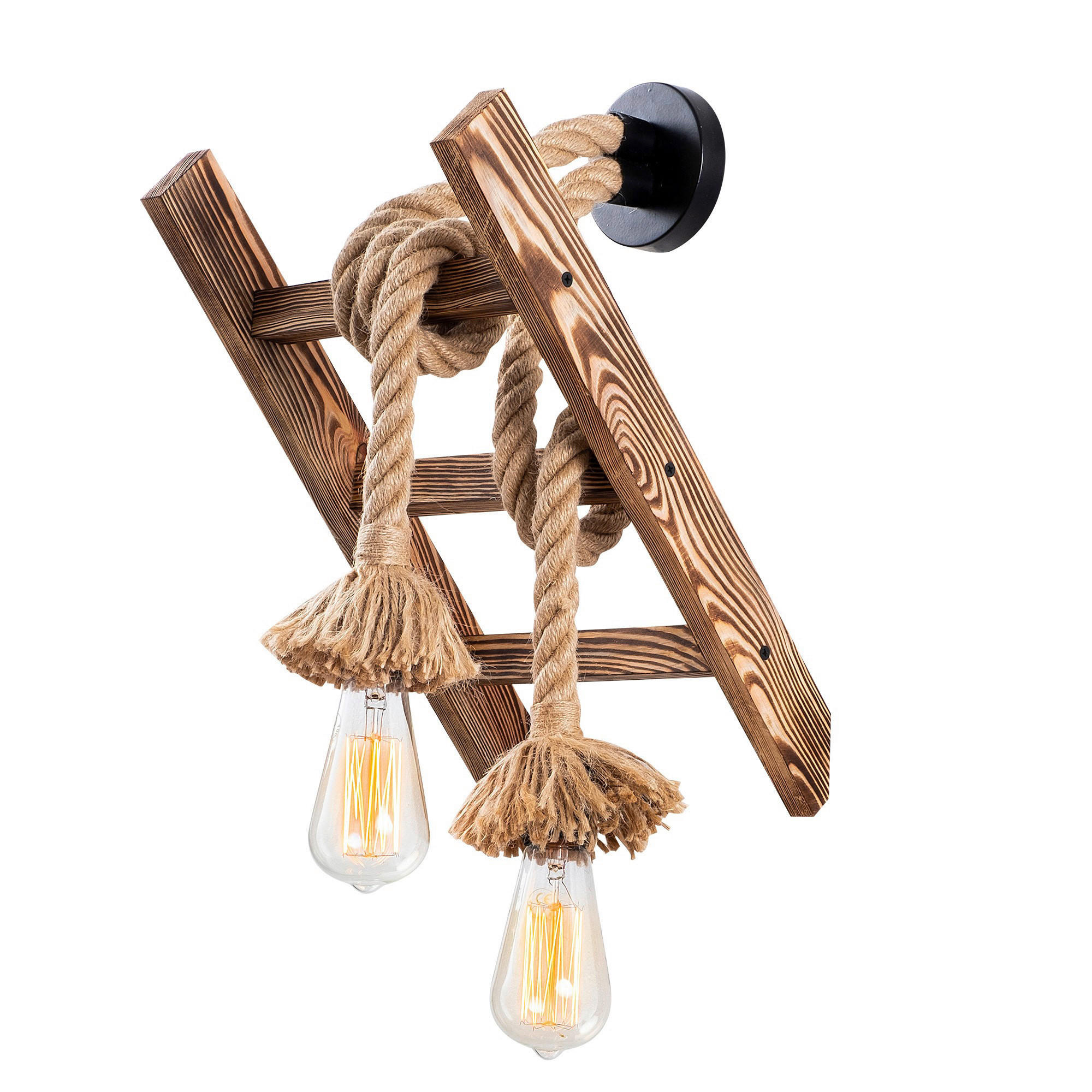 Opviq Wandleuchte Erebos natur Holz B/H/T/L: ca. 26x45x26x25 cm E27 1 Brennstellen Erebos - natur (25,00/26,00/45,00cm) - Opviq