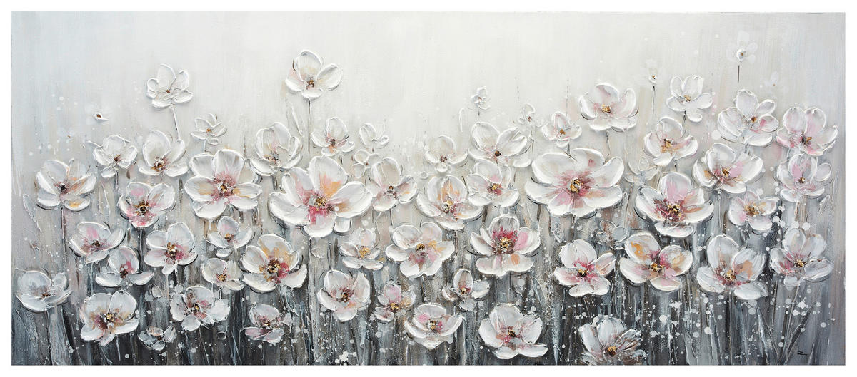 Ölgemälde Blumen B/H: ca. 140x60 cm Ölgemälde_handgefertigt - (140,00/60,00cm)