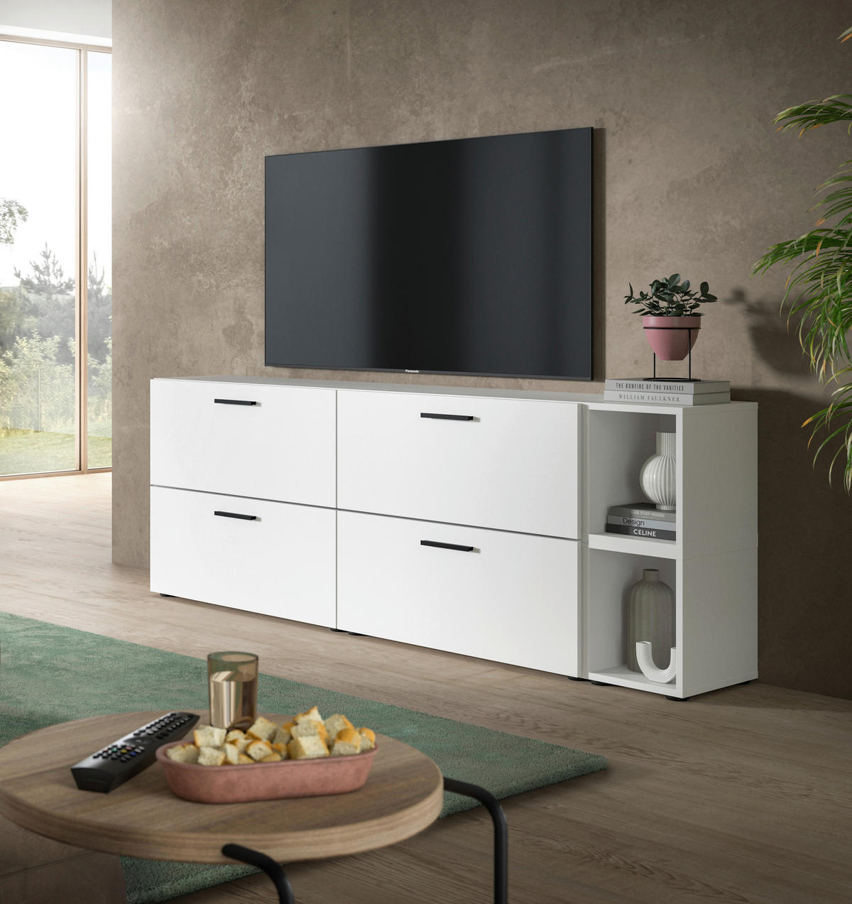 Wohnwand-Set TheOne weiß B/H/T: ca. 75x32x34 cm TheOne - weiß (75,00/32,00/34,00cm)